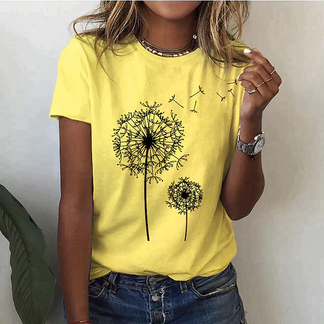Nina | Women’s Short Sleeve Summer T-Shirt with Round Neck