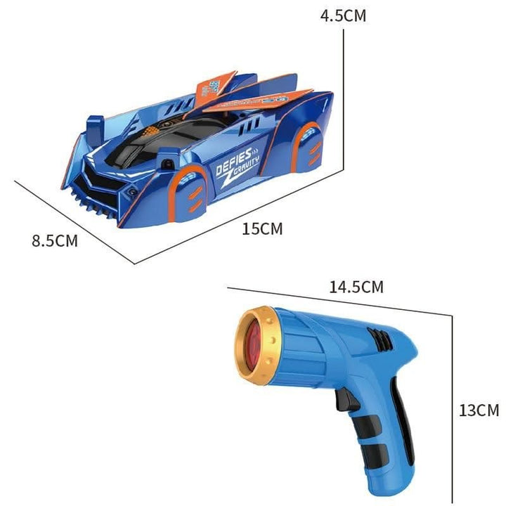 Remote control car driving up a smooth wall - product photo 10