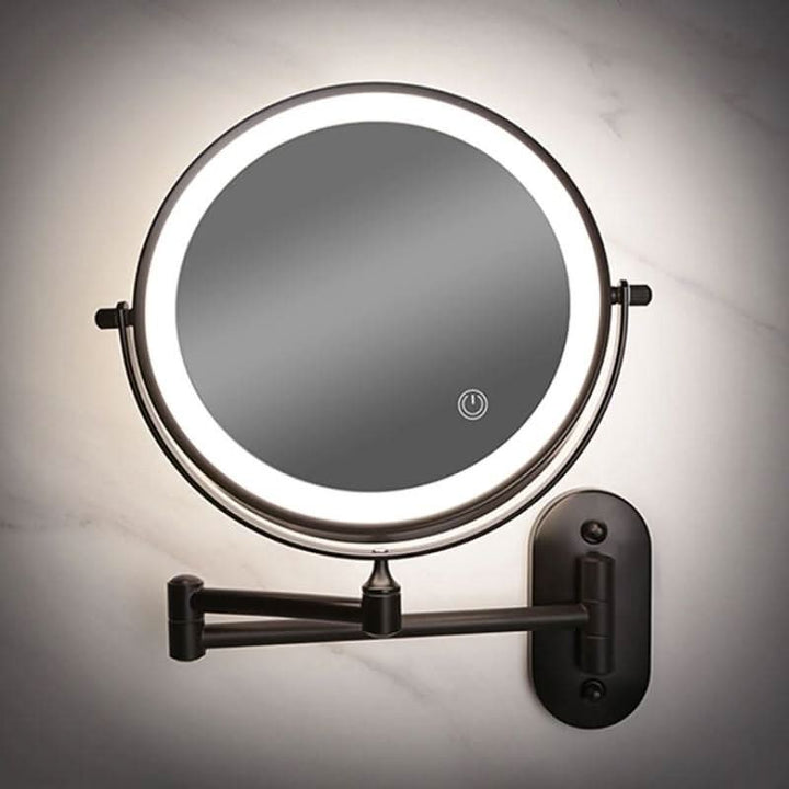 Wall-mounted LED magnifying mirror on an extending folding arm - product photo 7