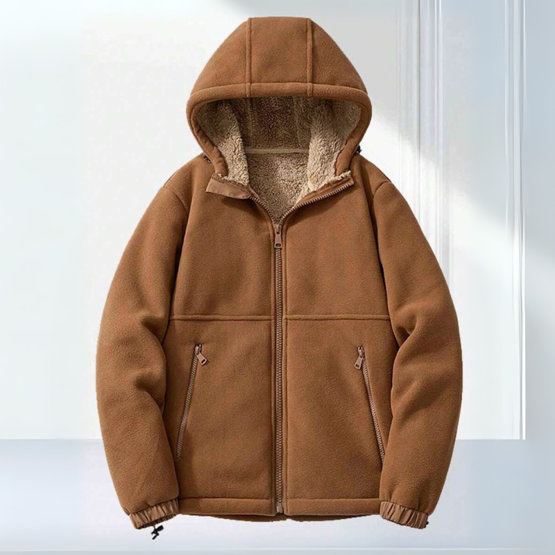 NOAH | Men’s Hooded Thermal Fleece Jacket With Secure Zip Pockets