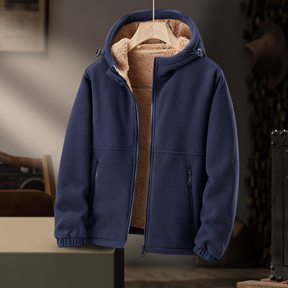 NOAH | Men’s Hooded Thermal Fleece Jacket With Secure Zip Pockets