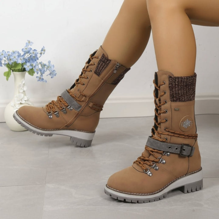 Waterproof fleece-lined winter boots with a grip sole - product photo 10