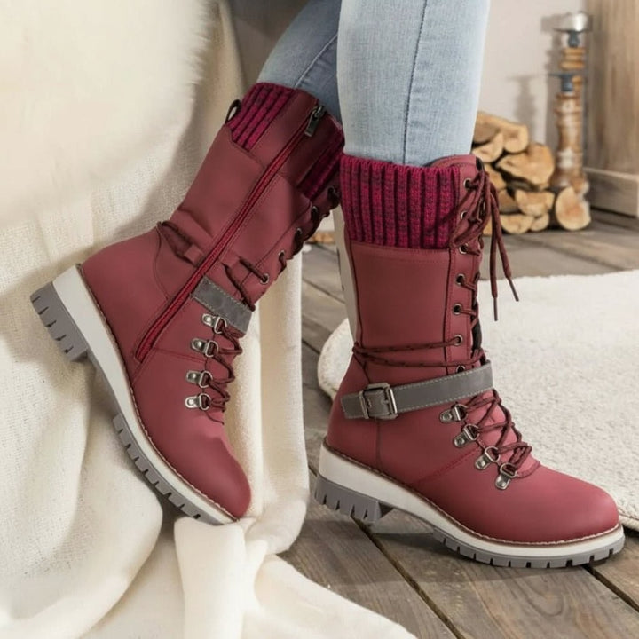 Waterproof fleece-lined winter boots with a grip sole - product photo 8