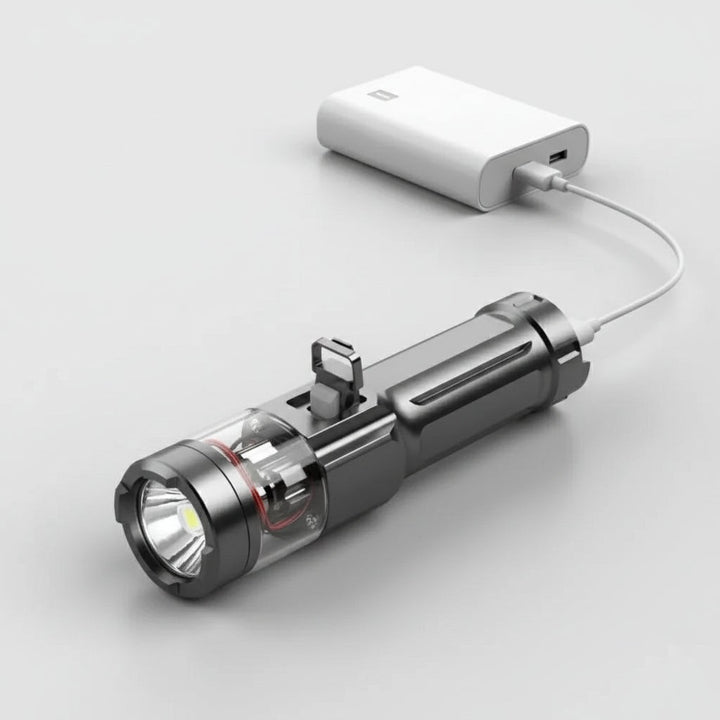 Waterproof long-range LED flashlight - product photo 2