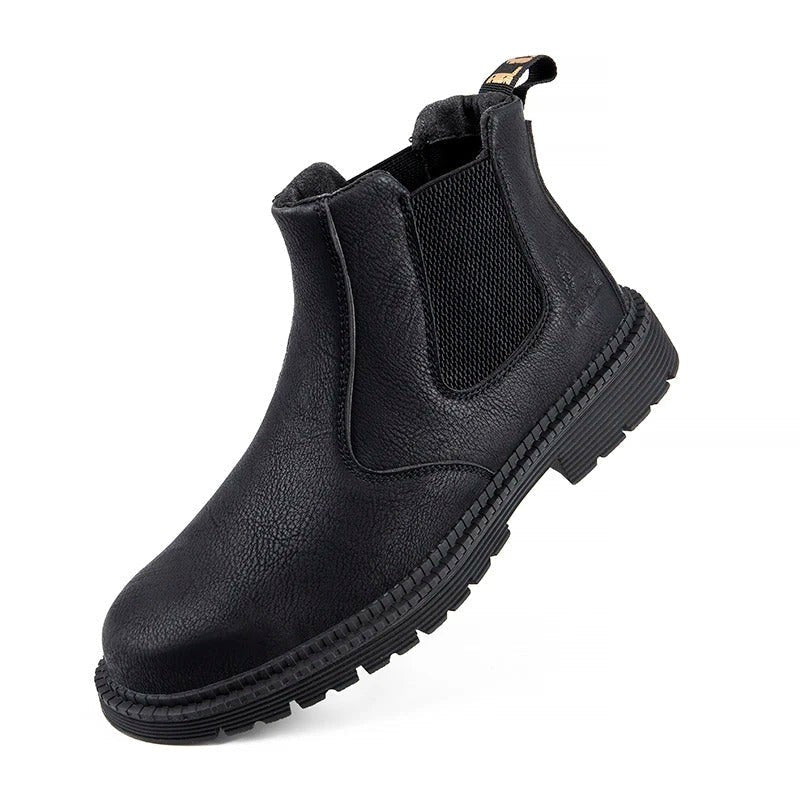 Waterproof steel toe work boots with a non-slip sole - product photo 2