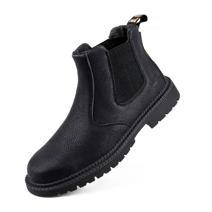Waterproof steel toe work boots with a non-slip sole - product photo 2