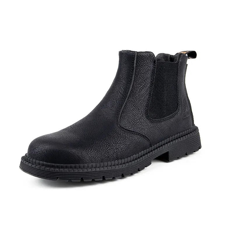 Waterproof steel toe work boots with a non-slip sole - product photo 5