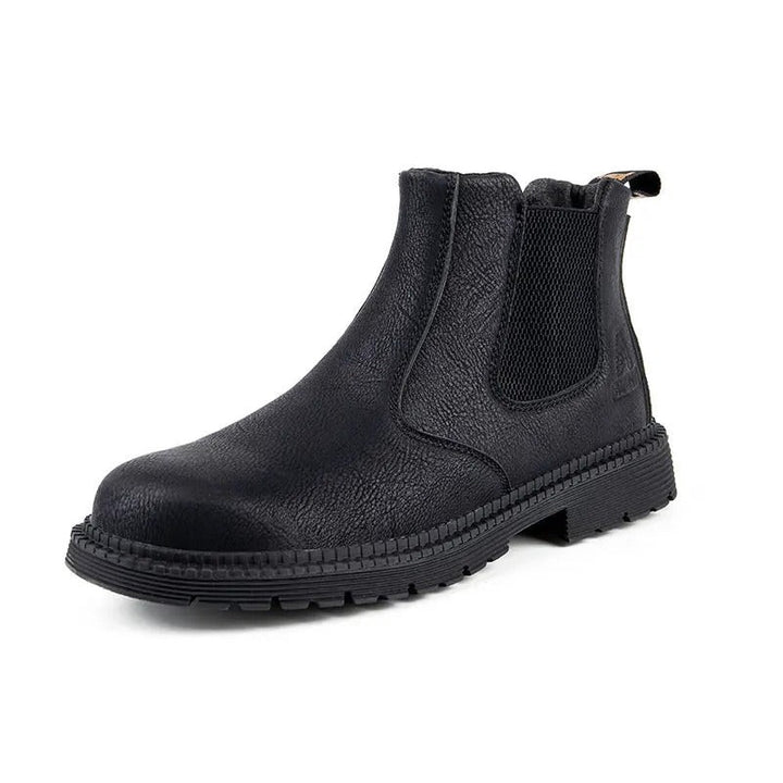 Waterproof steel toe work boots with a non-slip sole - product photo 5