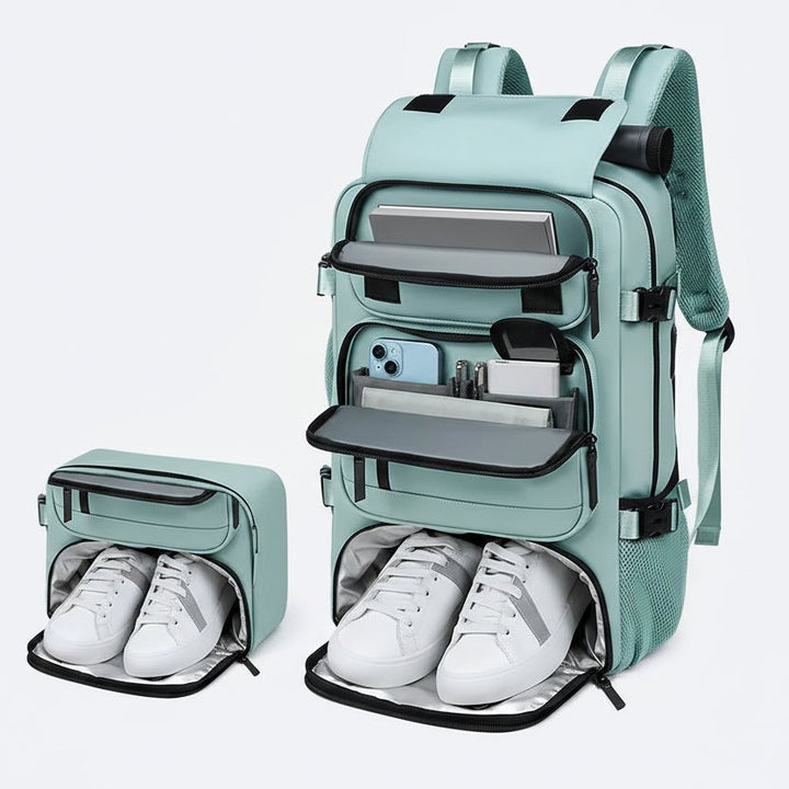 Waterproof travel backpack with a separate shoe compartment - product photo 4