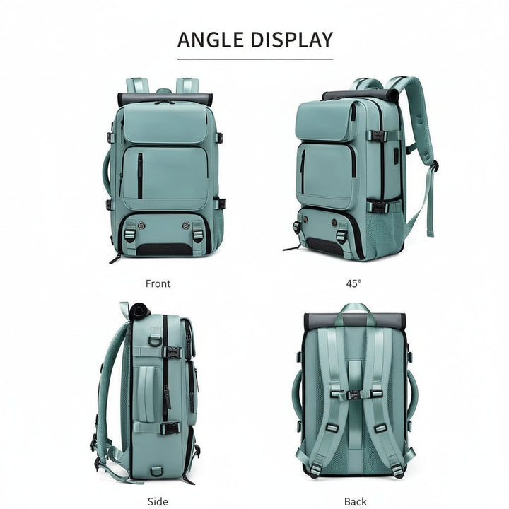 Waterproof travel backpack with a separate shoe compartment - product photo 7