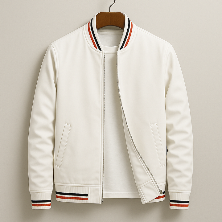 OLIVER | Men’s Classic Zip-Front Bomber Jacket With Ribbed Trim And Utility Pockets