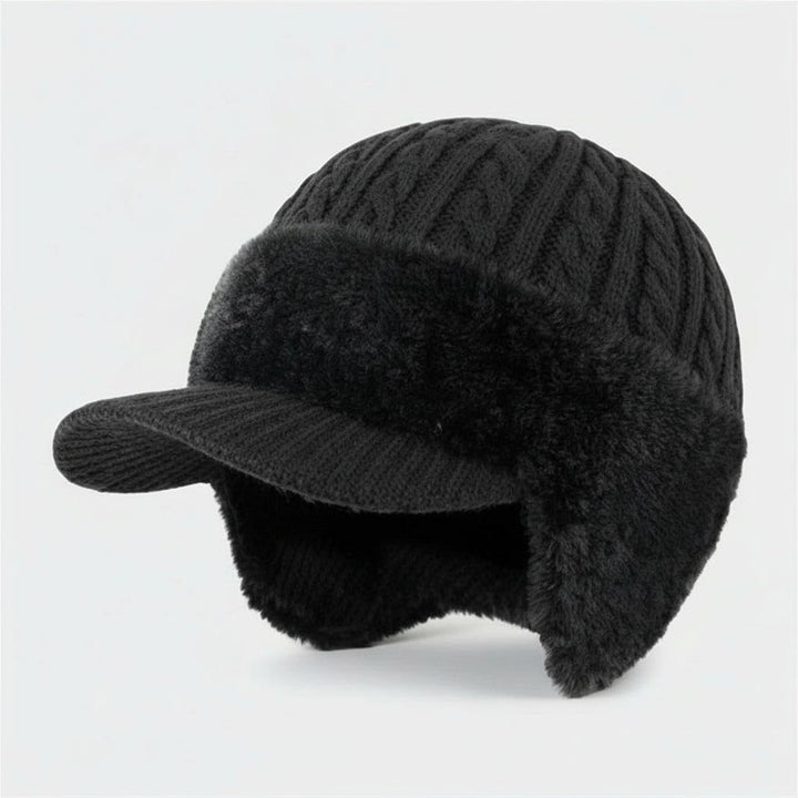 Windproof winter hat with fleece lining and ear coverage - product photo 5