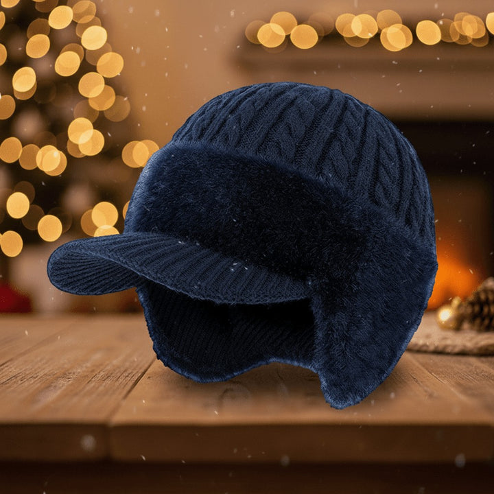 Windproof winter hat with fleece lining and ear coverage - product photo 8