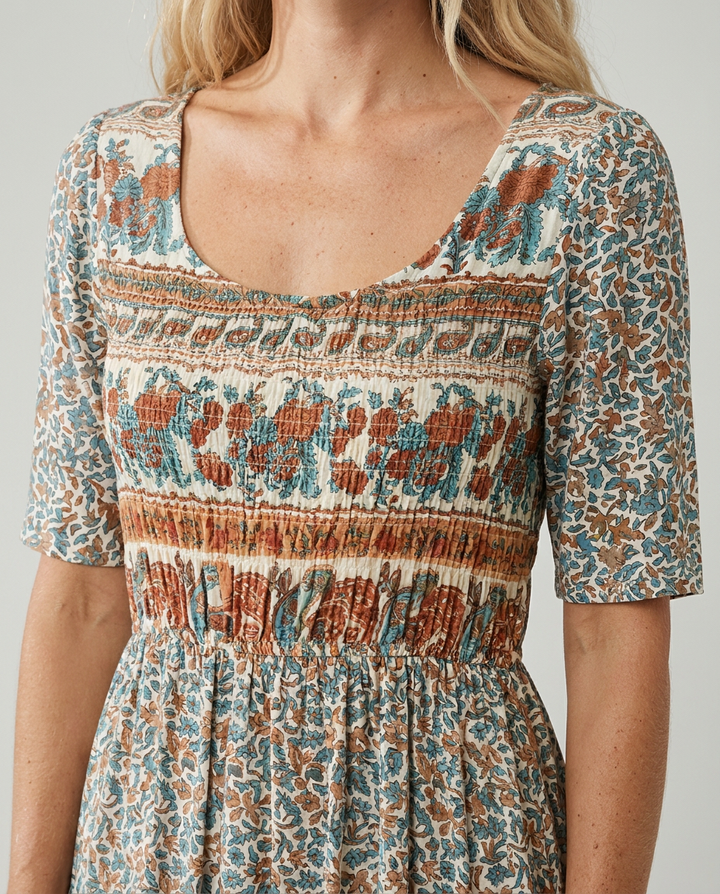 Marigold | Effortless Boho Tiered Midi Dress For Women