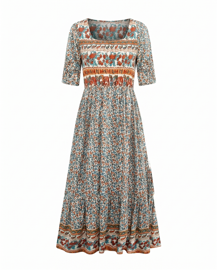 Marigold | Effortless Boho Tiered Midi Dress For Women