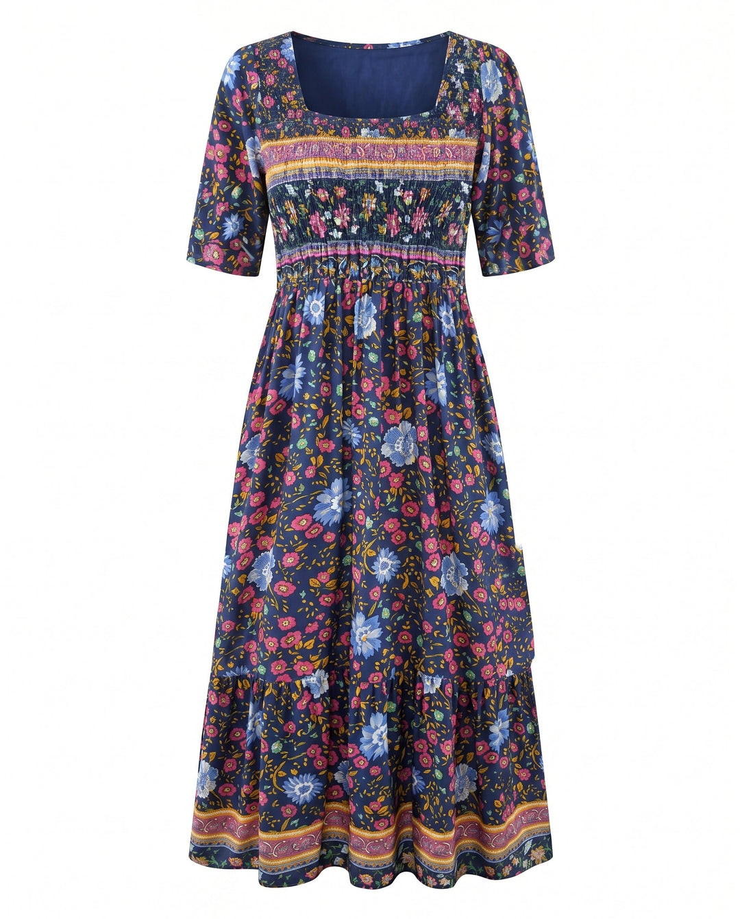Marigold | Effortless Boho Tiered Midi Dress For Women
