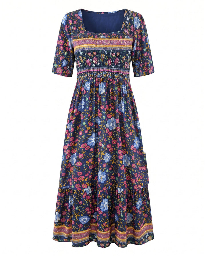 Marigold | Effortless Boho Tiered Midi Dress For Women