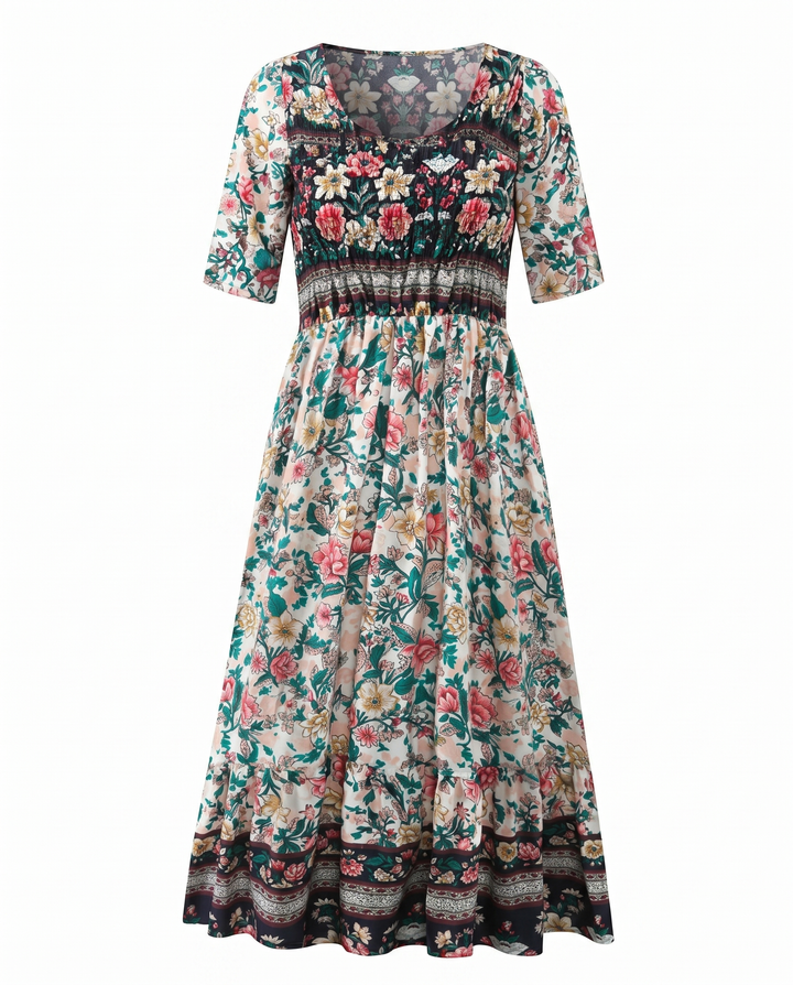 Marigold | Effortless Boho Tiered Midi Dress For Women