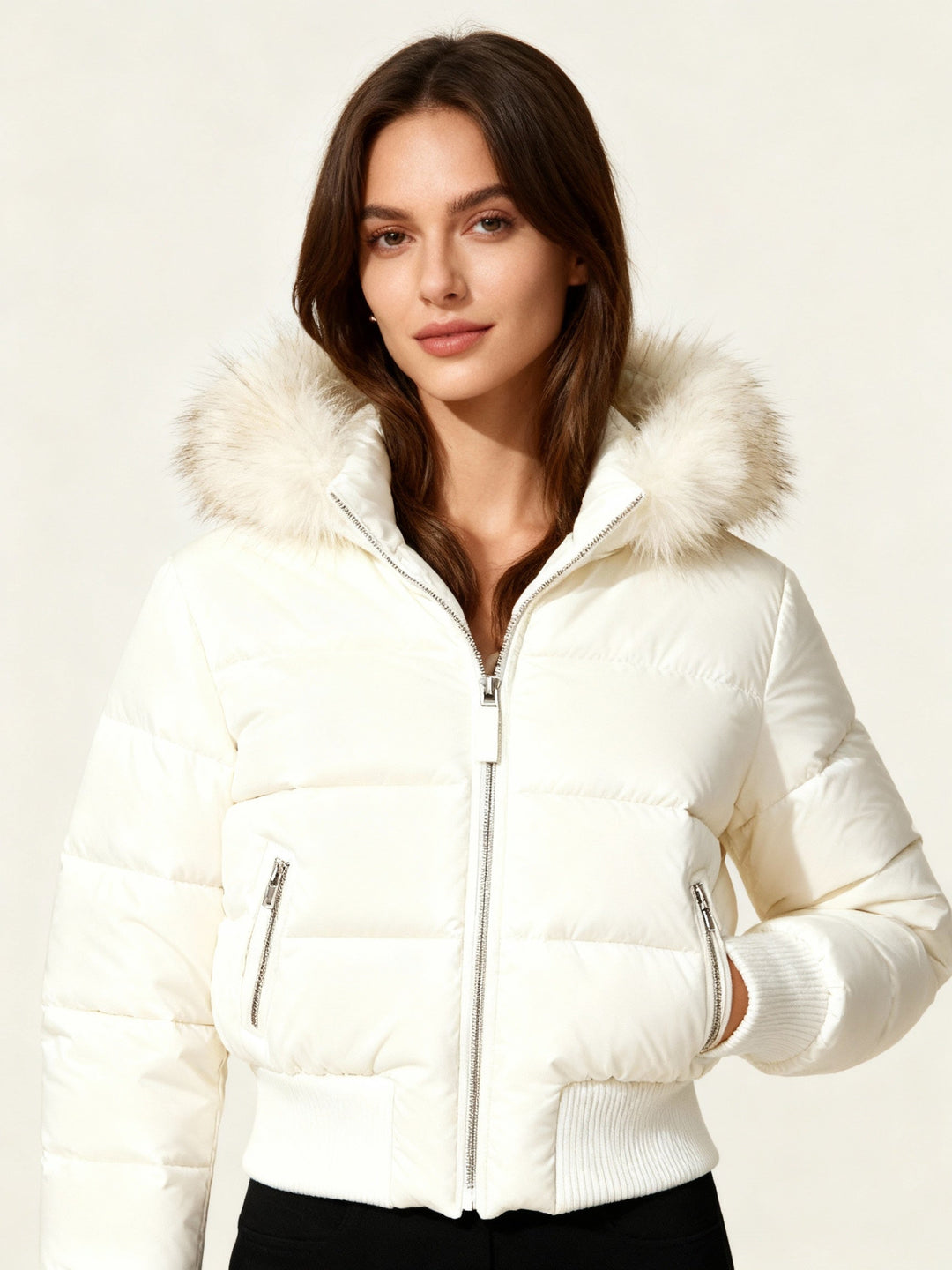 Clara | Women’s Quilted Winter Jacket With Detachable Hood