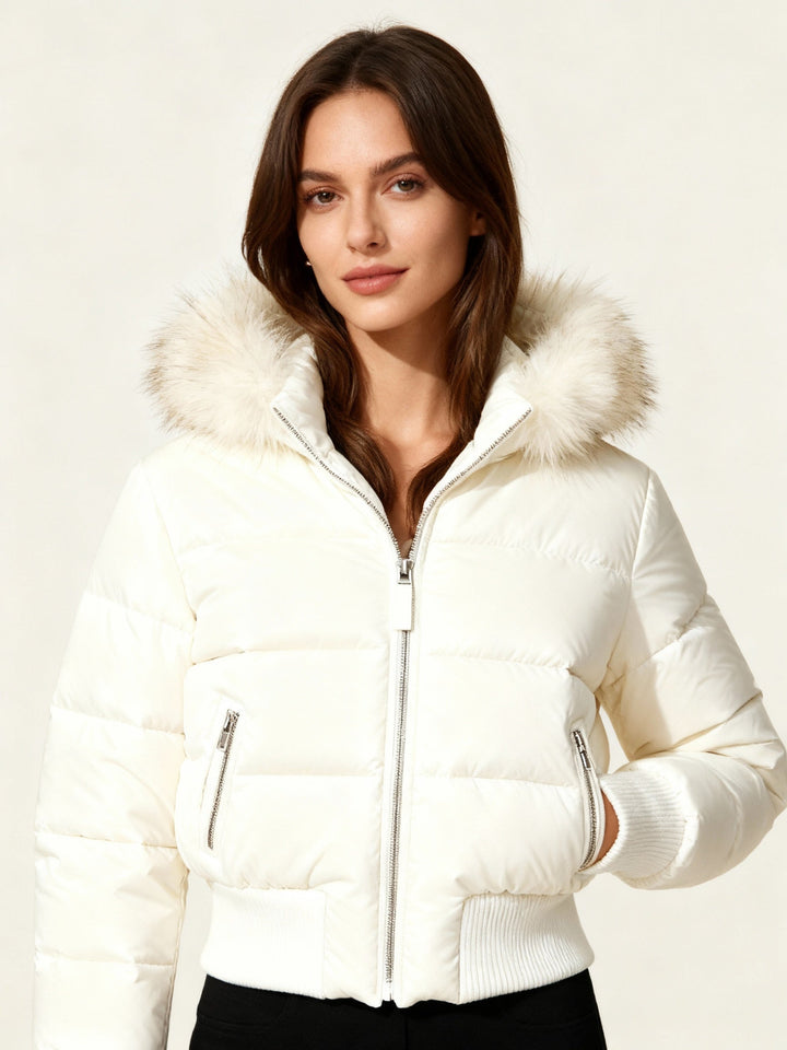 Clara | Women’s Quilted Winter Jacket With Detachable Hood