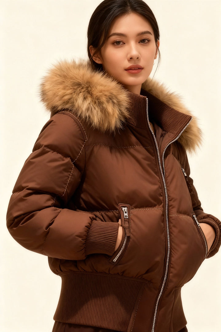 Clara | Women’s Quilted Winter Jacket With Detachable Hood