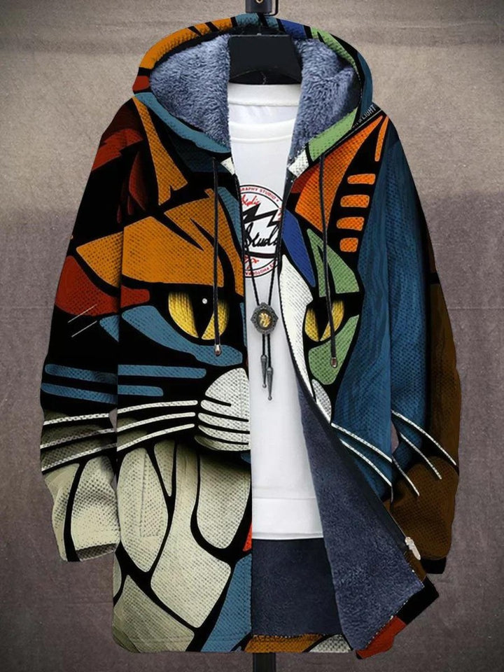 Women's art print jacket - product photo 1