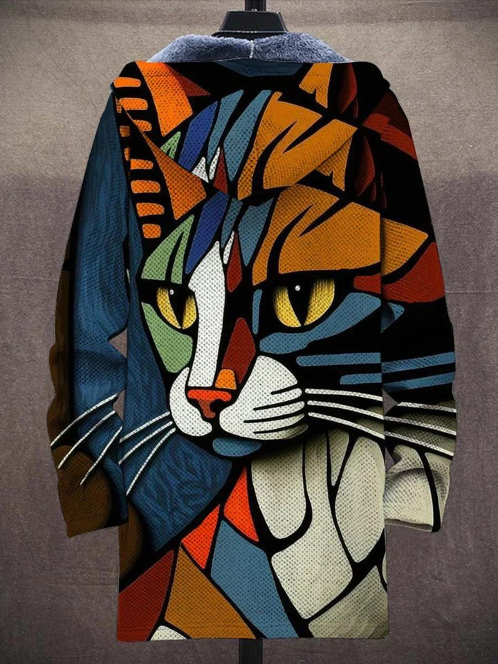 Women's art print jacket - product photo 2