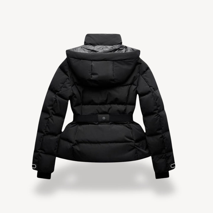 Women's belted puffer jacket - product photo 2