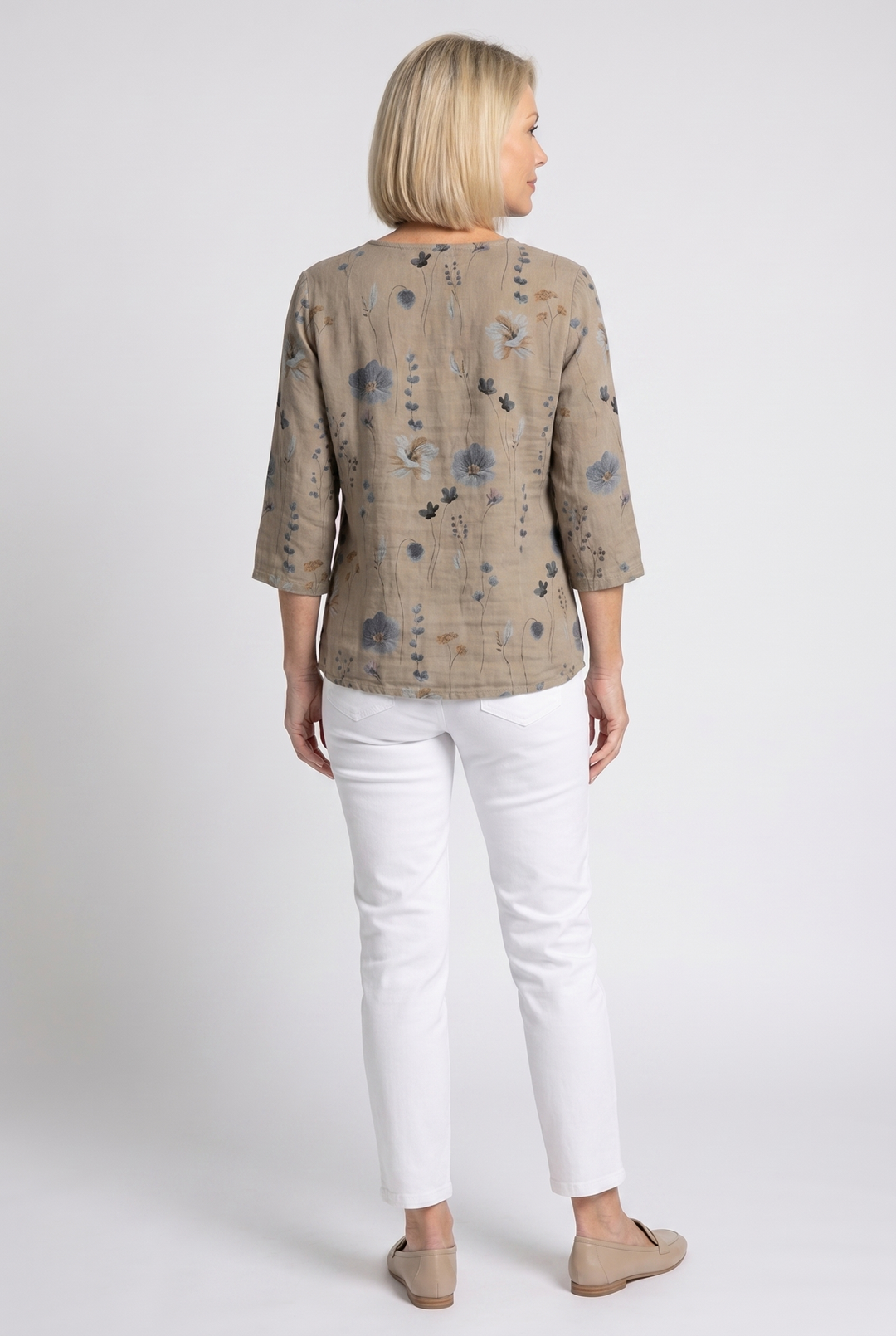 Camille | Refined Floral V-Neck Blouse For Women