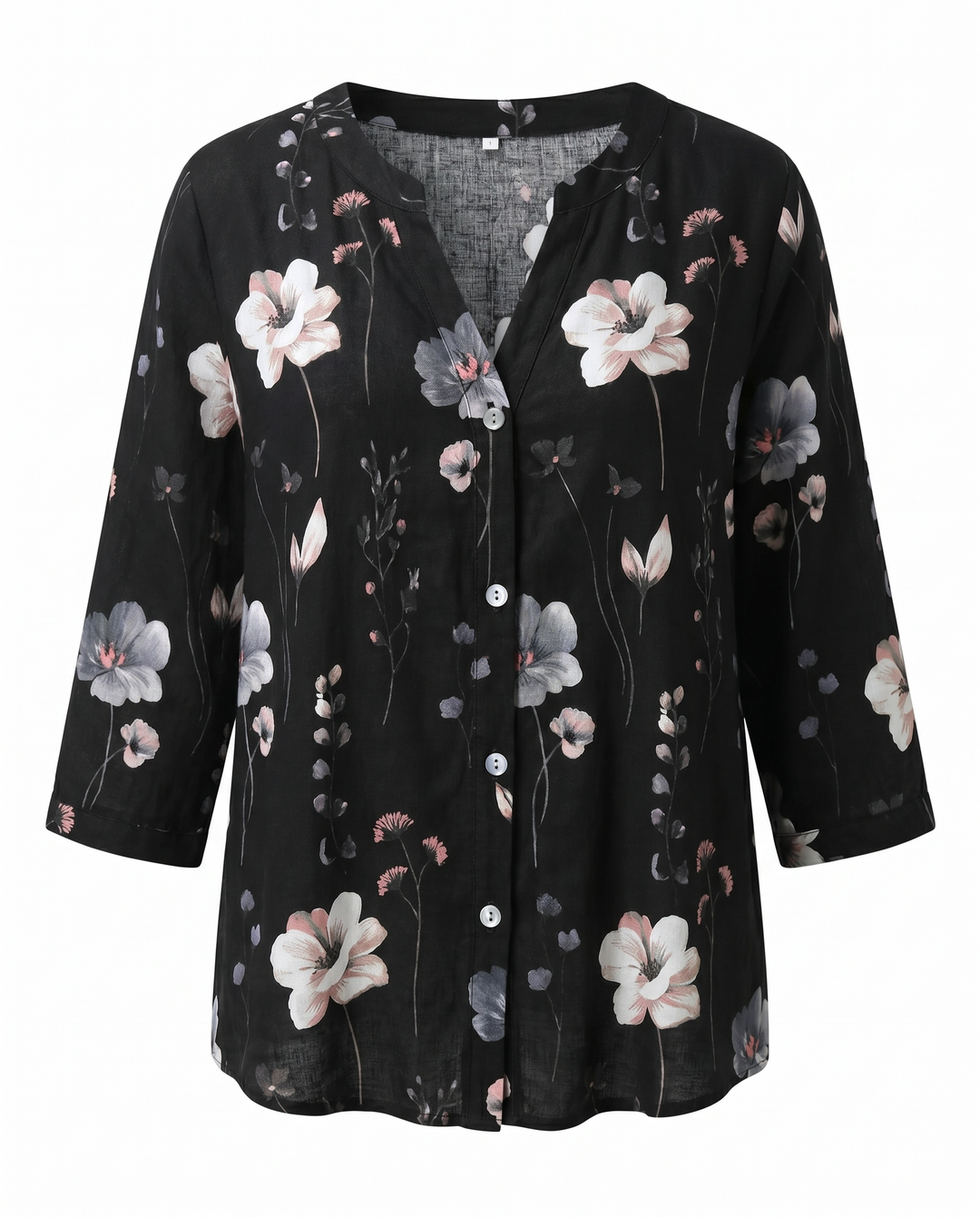 Camille | Refined Floral V-Neck Blouse For Women