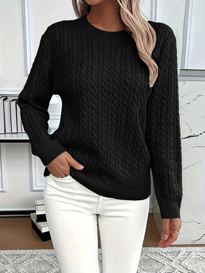 Women's cable knit sweater - product photo 3