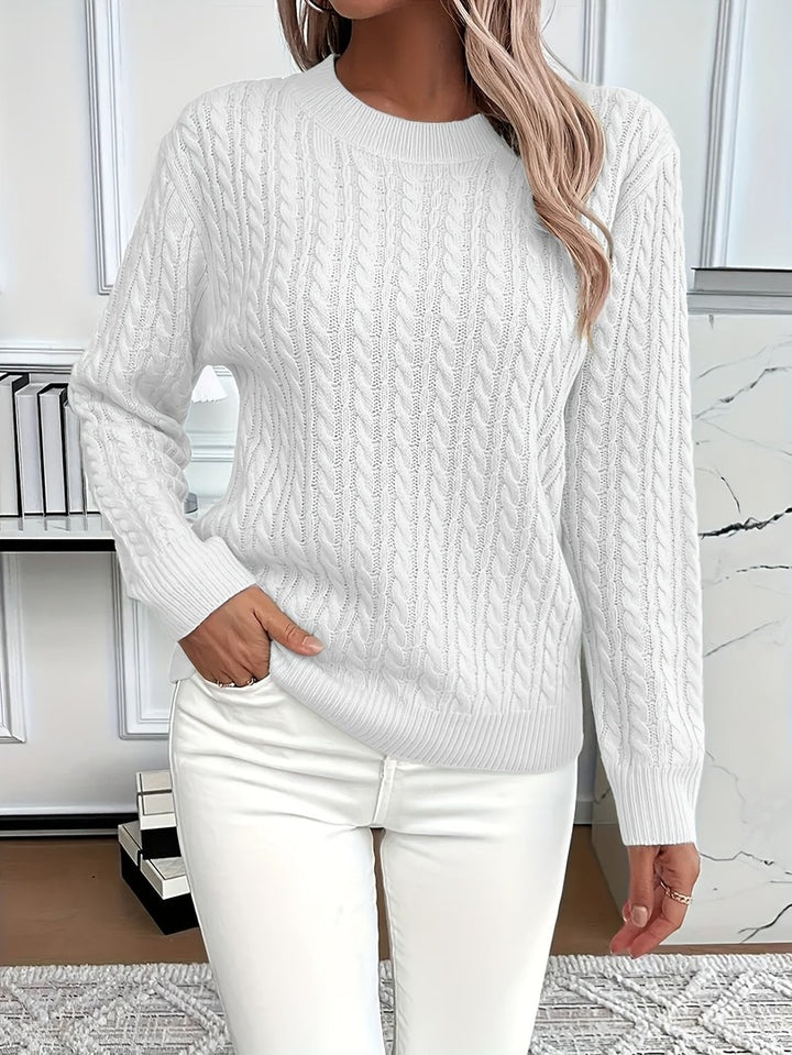 Women's cable knit sweater - product photo 4