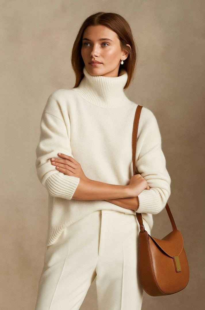 Women's relaxed cashmere-blend sweater - product photo 4