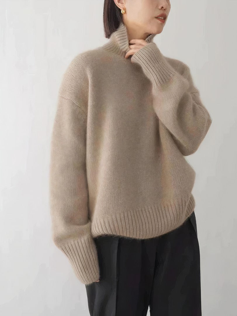 Women's cashmere-blend turtleneck - product photo 1