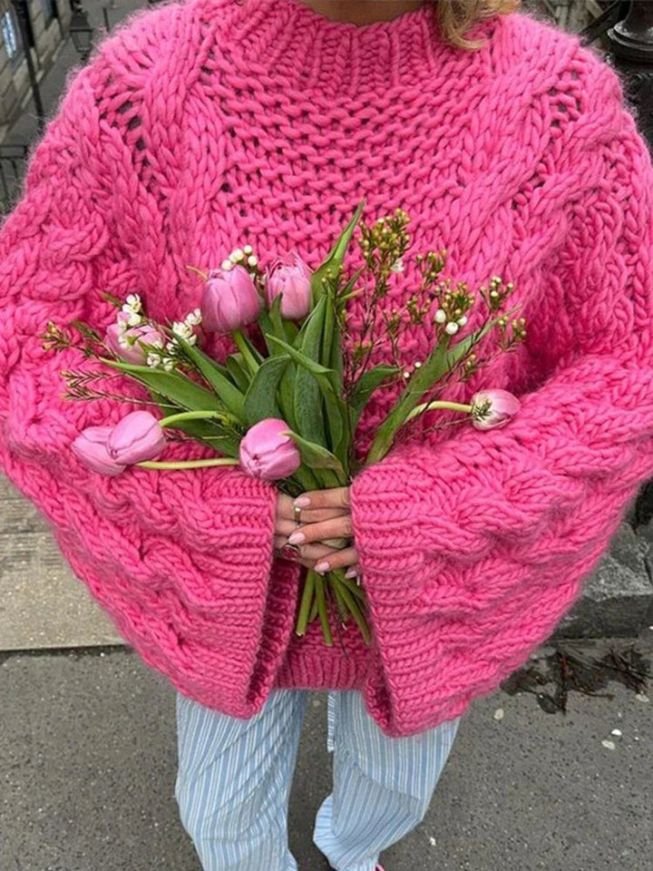 Women's chunky knit sweater - product photo 5