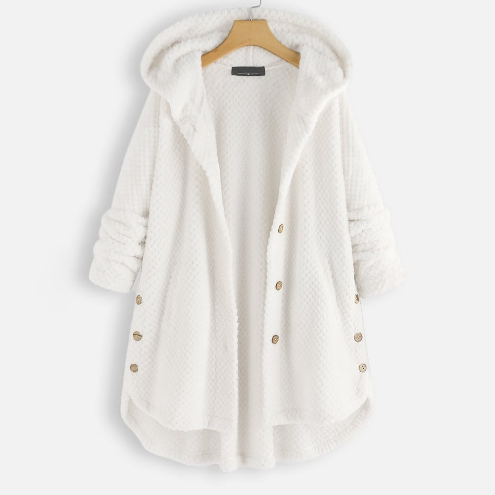 Women's fleece jacket with a reversible hood - product photo 2