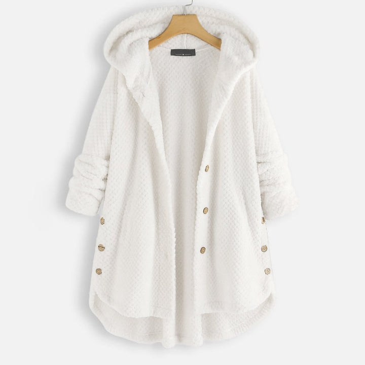 Women's fleece jacket with a reversible hood - product photo 2