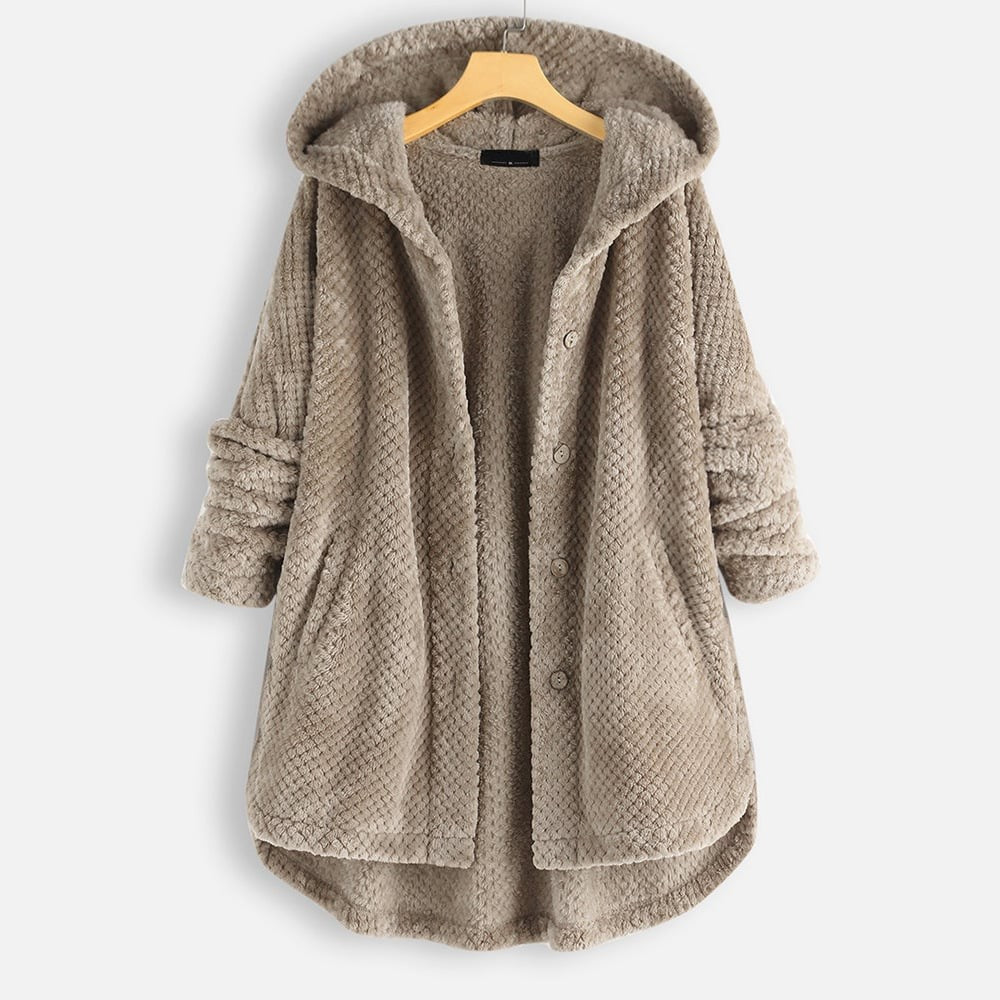 Women's fleece jacket with a reversible hood - product photo 5