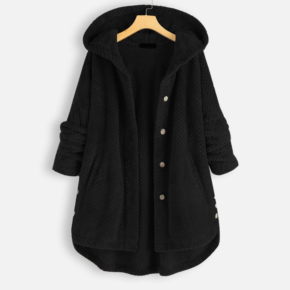 Women's fleece jacket with a reversible hood - product photo 7