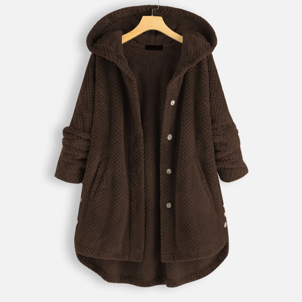 Women's fleece jacket with a reversible hood - product photo 8