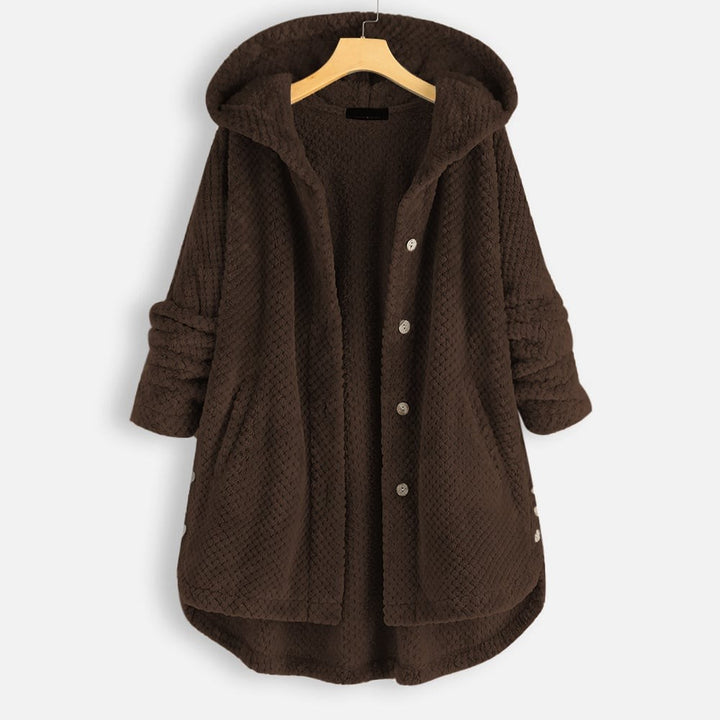 Women's fleece jacket with a reversible hood - product photo 8