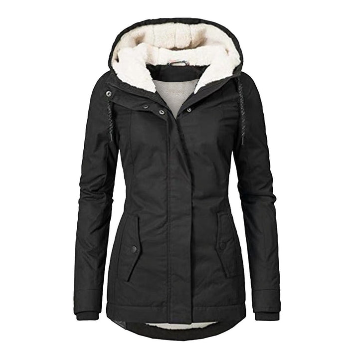 Women's fleece-lined hooded jacket - product photo 1