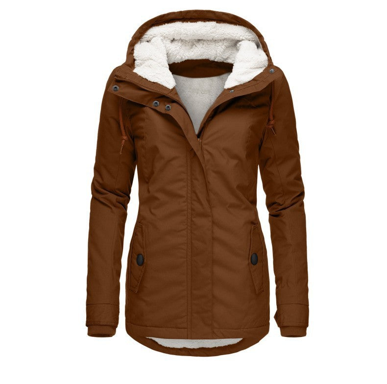 Women's fleece-lined hooded jacket - product photo 3