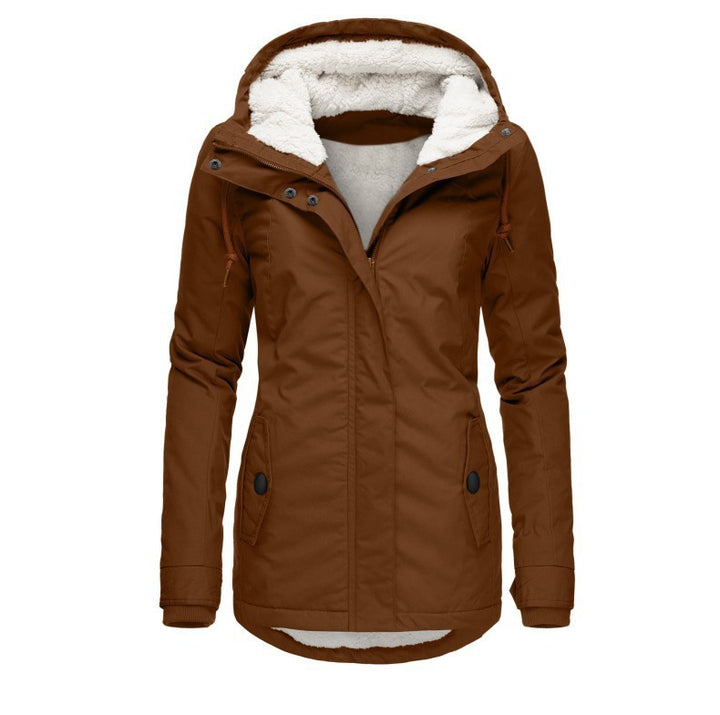 Women's fleece-lined hooded jacket - product photo 3