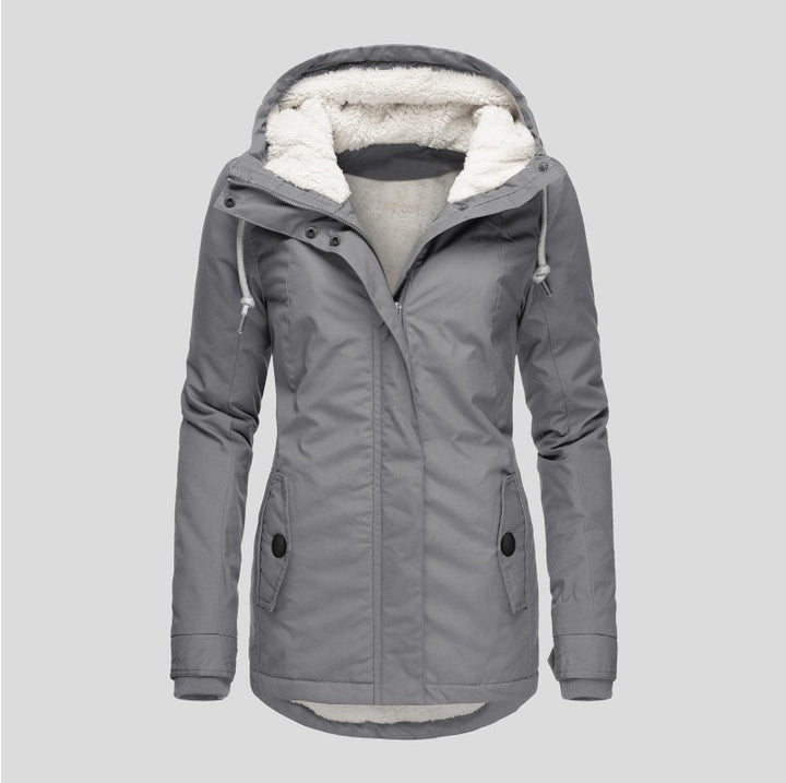 Women's fleece-lined hooded jacket - product photo 4