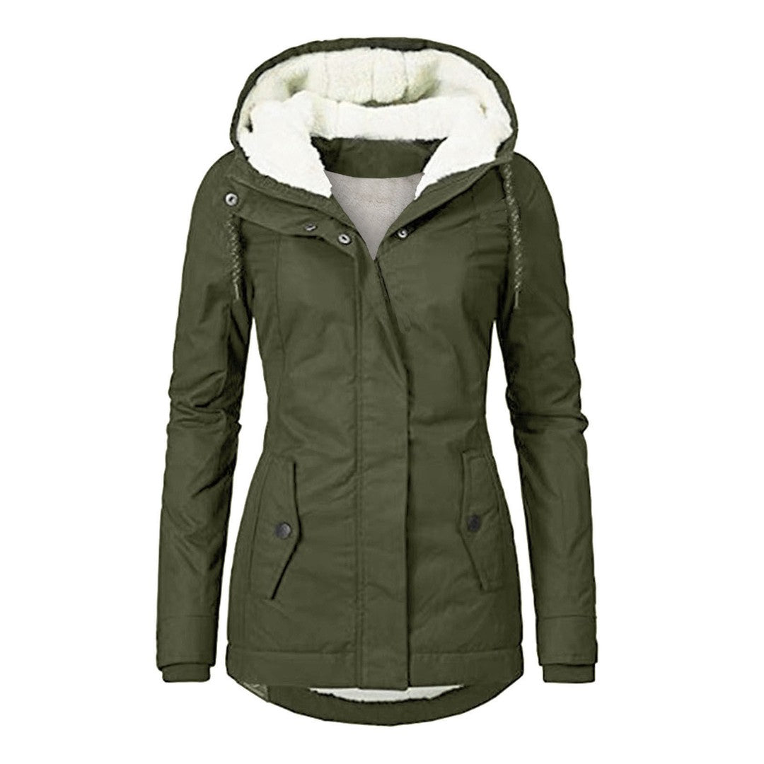 Women's fleece-lined hooded jacket - product photo 5