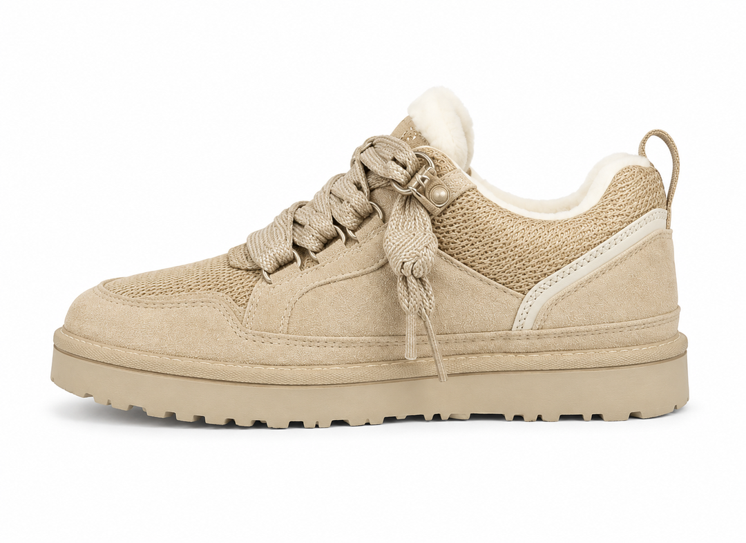 Fleece-lined platform sneaker with a lug sole - product photo 12