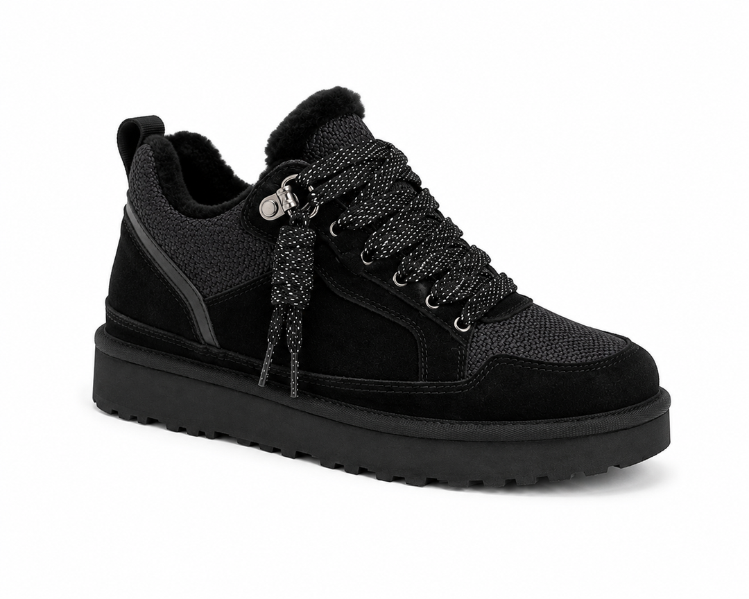 Fleece-lined platform sneaker with a lug sole - product photo 13