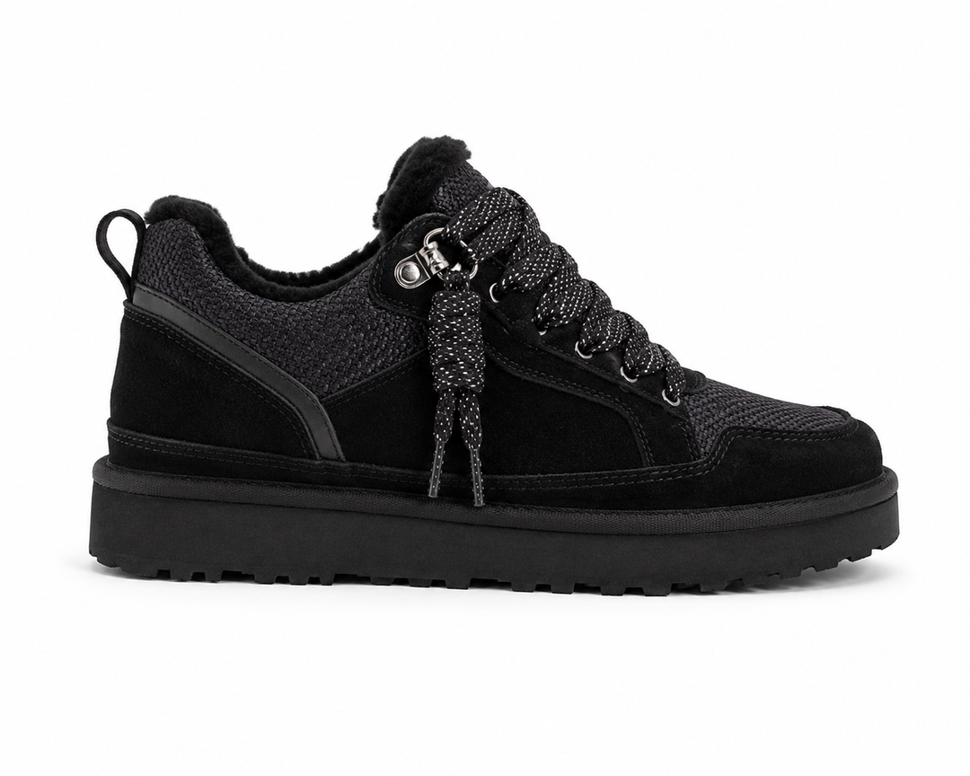 Fleece-lined platform sneaker with a lug sole - product photo 14