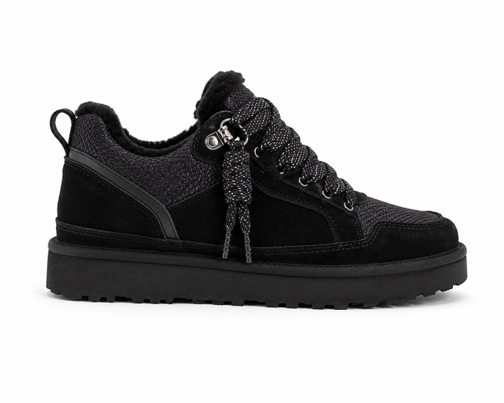 Fleece-lined platform sneaker with a lug sole - product photo 14